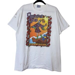 Grateful Dead 1993 April Fools Nassau Coliseum Tie-dye Shirt Vintage 90s XL